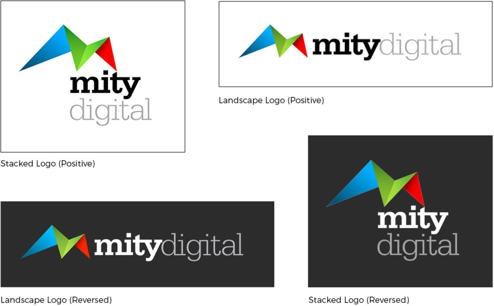 Variations of the Mity Digital logo
