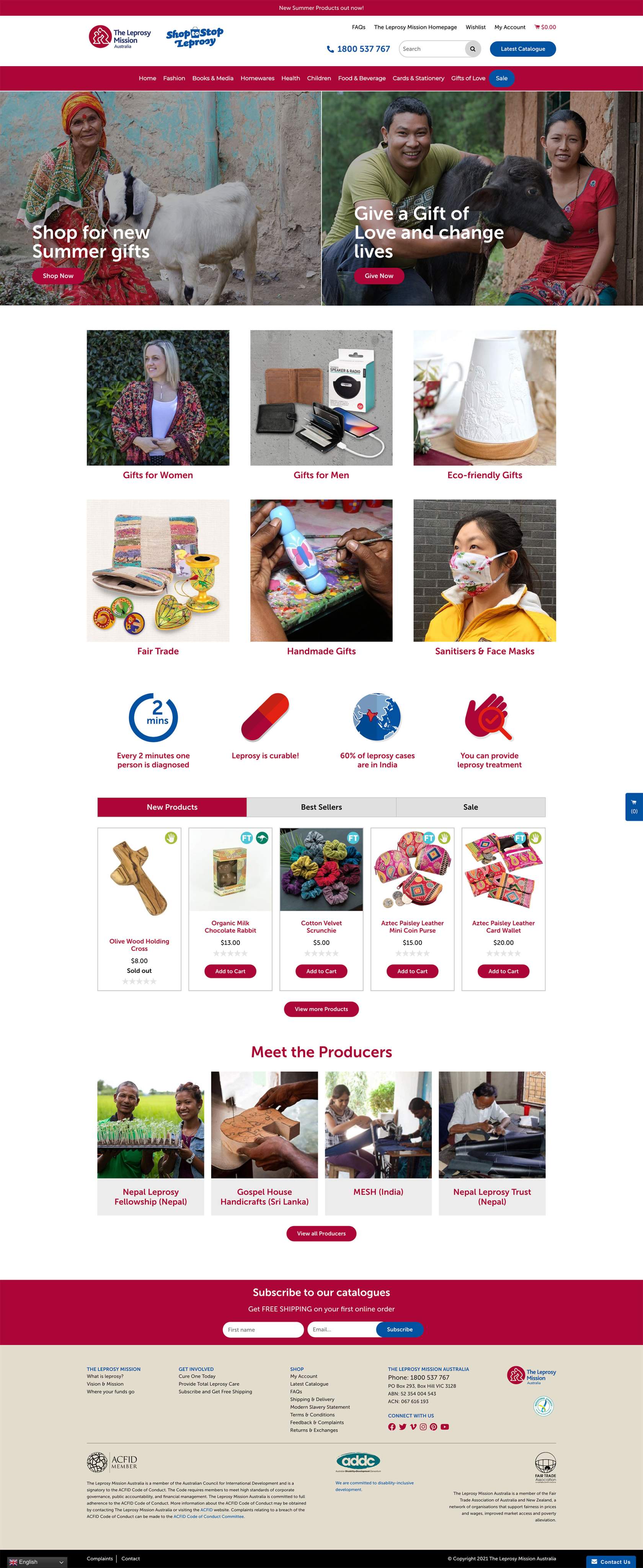 The Leprosy Mission Shop Website