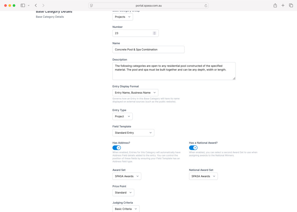 Detailed yet flexible category management features