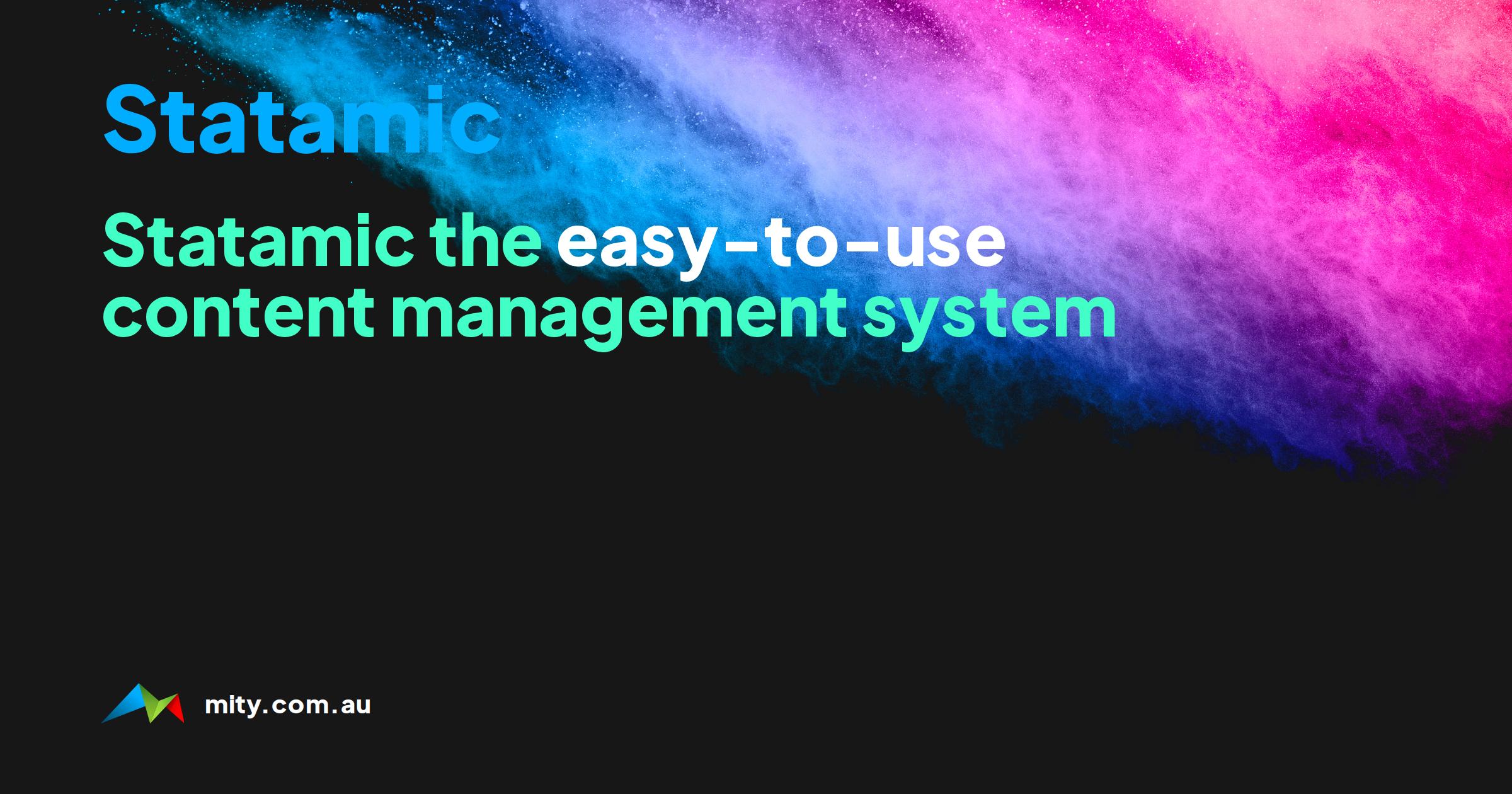 Statamic web development Adelaide | Mity Digital